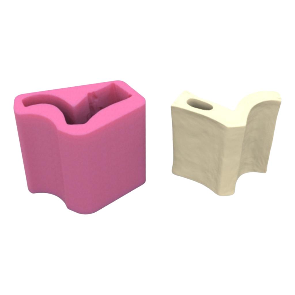 Silicone Flower Vase Molds Face Book Shape Flowerpot Moulds Planter Molds Silicone Texture for Hand-Making Planter