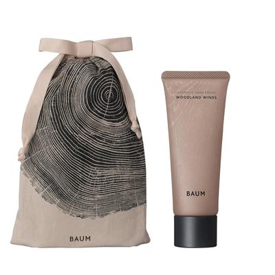 BAUM Aromatic Handcreme n 1 Geschenkset Geschenk Handcreme WOODLAND WINDS Duft 2025 Modell Hand Wald Geburtstag Baum (75g + Beutel) Sorge,