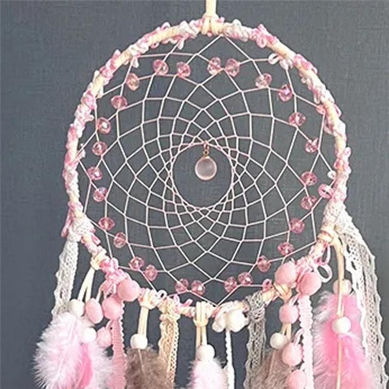 AEE4-Dream Catcher Handmade Wind Chime Feather Living Room Bedroom Wall Hanging Ornaments Birthday Gifts Home Decoration