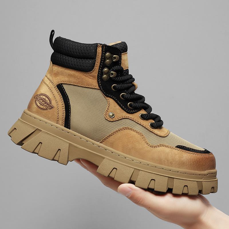 Golden Sapling Herrenstiefel Retro Arbeitsschuhe Bequeme Outdoorstiefel Herren Casual Trekkingschuhe Freizeit Berg Winterschuh