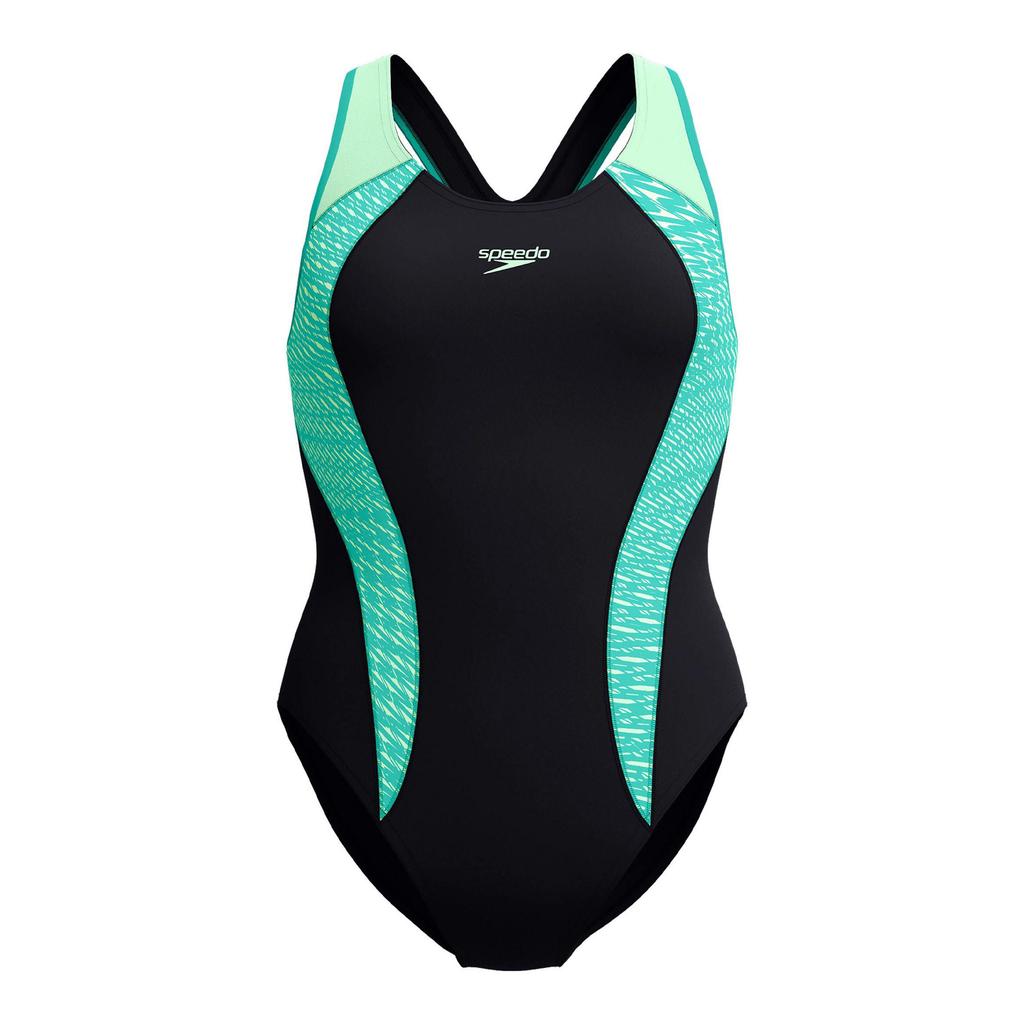 Speedo Womens/Ladies Placement Laneback One Piece Swimsuit