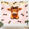 Highland Cow Wall Hanging Boys Girls Large Western Decor Tapestry For Kids Women Men Cactus Wall Blanket Highland Cattle Wall
