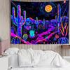 VIKAMA Cthulhu Desert Tapestry Cactus Star Moon Iridescent Fantasy Bedroom Theme Gaming Room Sci-Fi Enthusiast Living Room