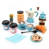 Kids  Childrens Pretend Play Simulation Coffee Playset Tableware Play House/Outdoor Kitchen DIY Afternoon Tea Game Toy For Children Gift Present