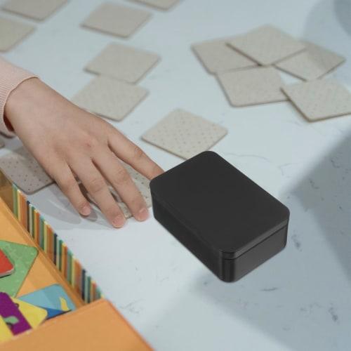 OSALADI Set of 3 Tin Cans, 10 x 6.5 x 3.4cm, with Lids, for Playing Cards and Poker, Mini Metal Boxes for Home Storage, Black, Compact, Portable, Styl