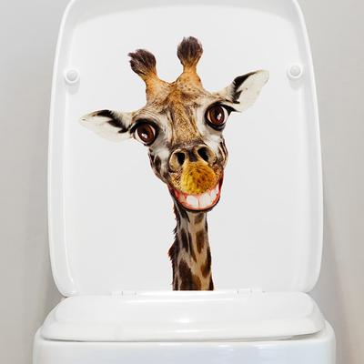 Funny Giraffe Bathroom Bedroom Toilet Home Decoration Wall Stickers