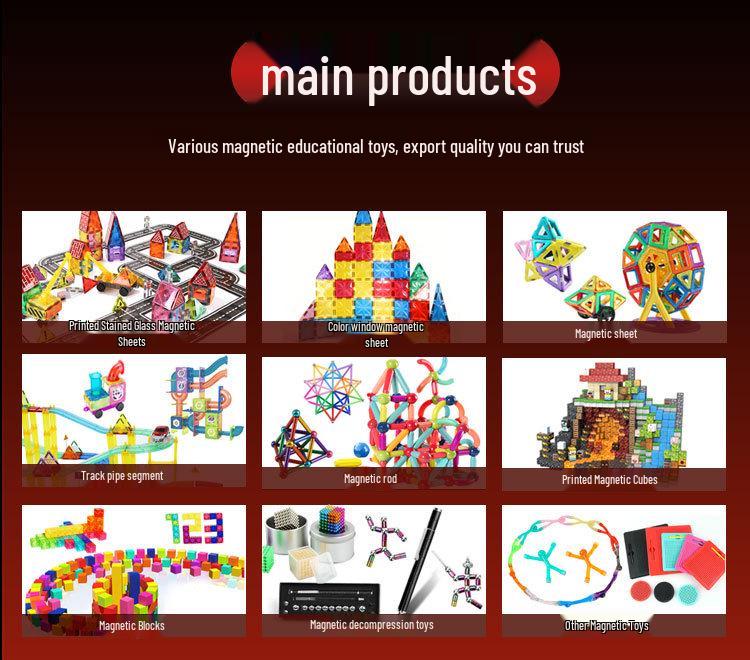 Cross-Border Excavator Magnetic Building Blocks Set: Children's Educational Toy in a Portable Iron Box