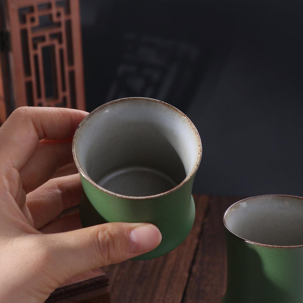 3 Stück Simulation Bambusgelenk Teetasse 90 ml Teegeschirr Tassen Kreative Kung Fu Teetasse Teeraum
