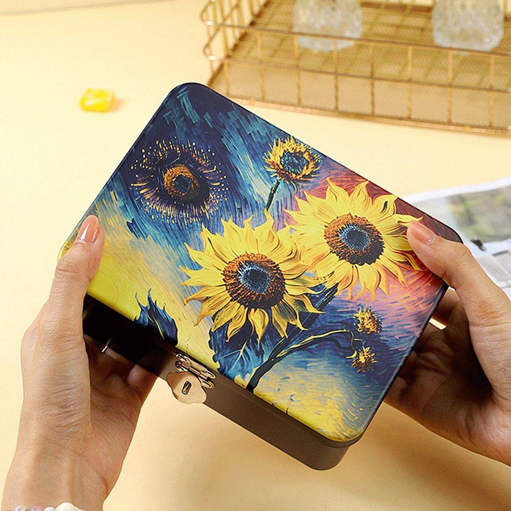 Large Capacity Desktop Storage Case Vintage Empty Box High Quality Metal Box  Jewelry