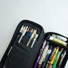 LOONLOON Pencil Case, Pencil Case, Large Capacity, Two-story, Multi-function, Middle School, High...