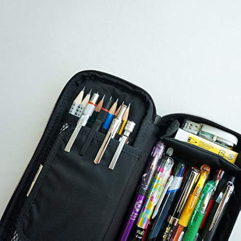 LOONLOON Pencil Case, Pencil Case, Large Capacity, Two-story, Multi-function, Middle School, High...