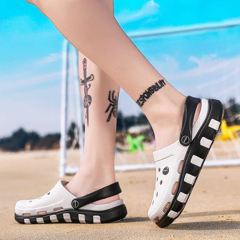 Summer new hole shoes couple casual trend fashion non-slip soft-soled beach sandals men's outdoor wear seaside