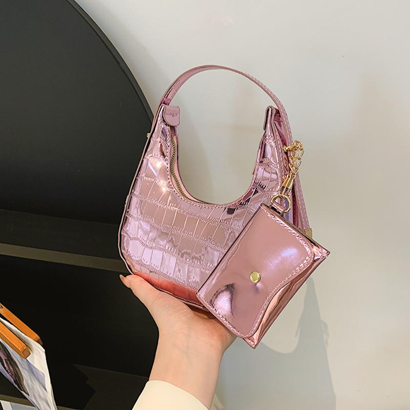 Stylish Minimalist Colorful Crescent Handbag Perfect For Spring And Summer Fashion