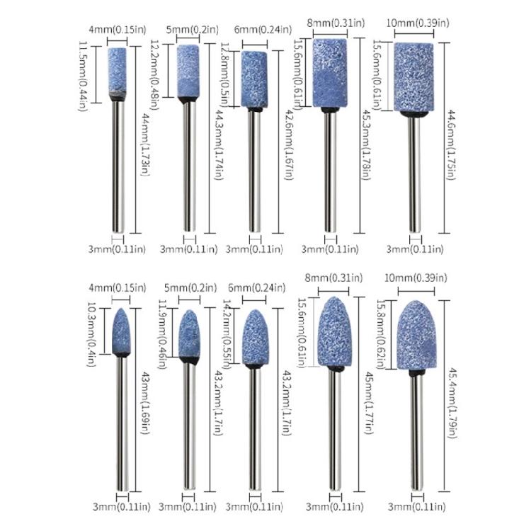 Multifunction 10 Piece Abrasive Grinding Set Polishing Wheels for Artistic Carving Stone Metal Craft Work