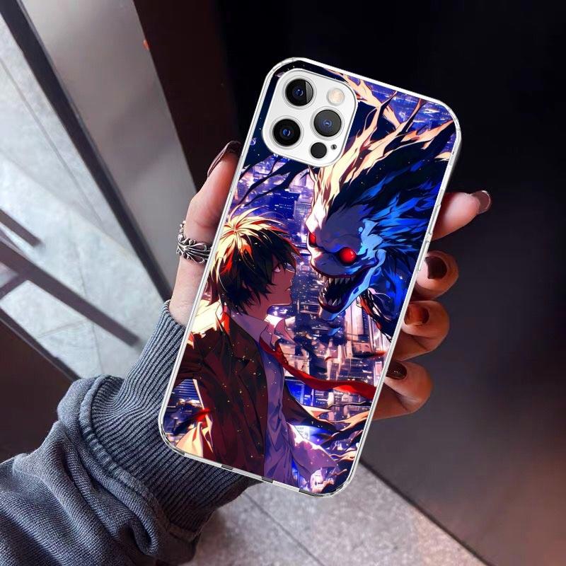 N-Note D-Death Anime Ryuk Phone Case For iPhone 17 Air 16 15 Pro Max 14 Plus 13 Mini 12 11 Cover 7 8 SE Silicone Shell Print Fun