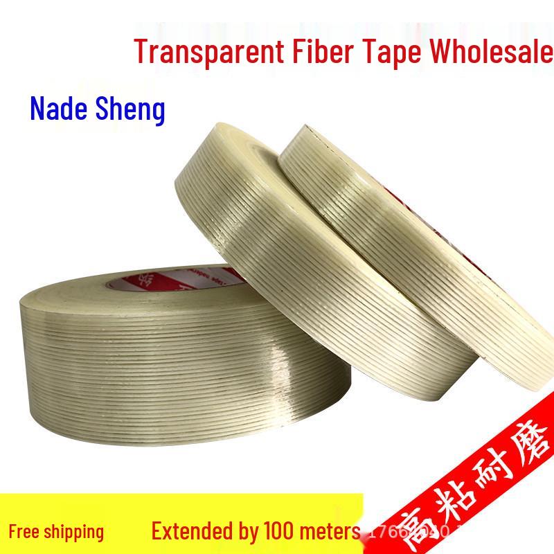 Ultra-Adhesive Transparent Fiberglass Tape - Durable Wear-Resistant Lithium Battery Grid Stripe; 15mm x 25m