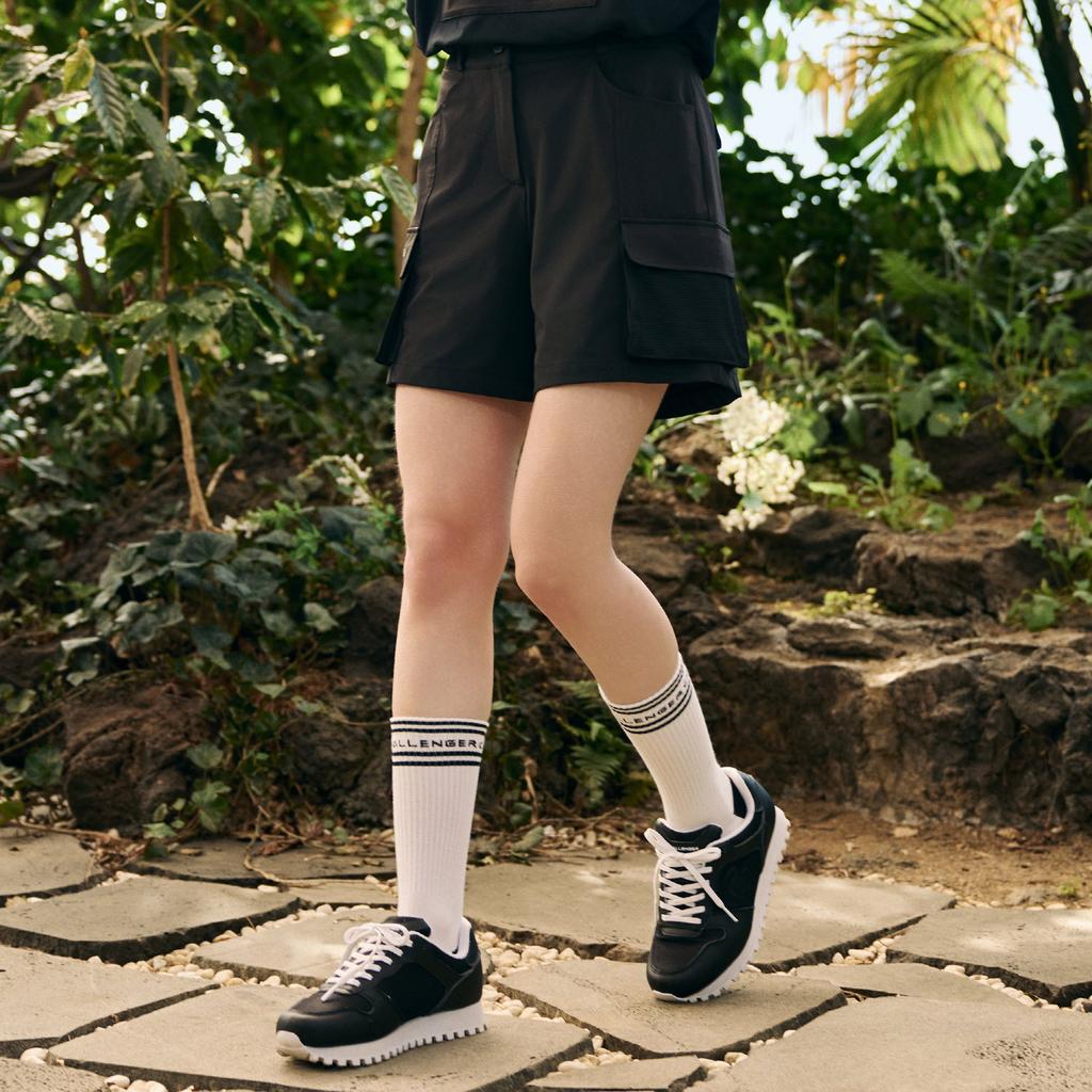 CHALLENGER Women'S Light Silky Nylon Mesh-Lined Cargo Pocket Shorts Black