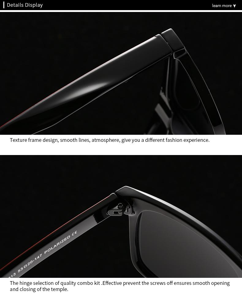 New  European And American Trendy Ins Style Square Frame Modern Charm Polarized Sunglasses For Men 9