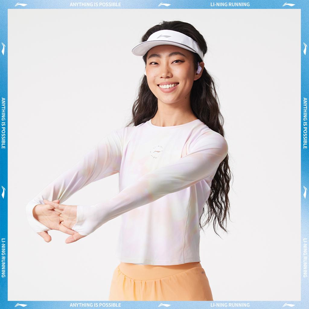 Li-Ning Comfortable Simple Round Neck Pullover Casual Versatile Long Sleeve T-Shirt Women Tops ATLV120-2