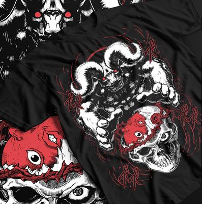 T-shirt Berserk Striscia Manga Guts Armatura del Berserker Horror Anime Maglietta nera