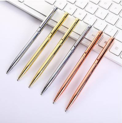 Xiaoxihua Simple Metal Ballpoint Pen, Electroplated Little Coats Business Hotel Rotating Signature Pen, Advertising Gift Pen