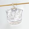 Waterproof Cotton Baby Apron: Stain-Resistant PU Reversible Bib with Pocket for Toddlers and Infants.
