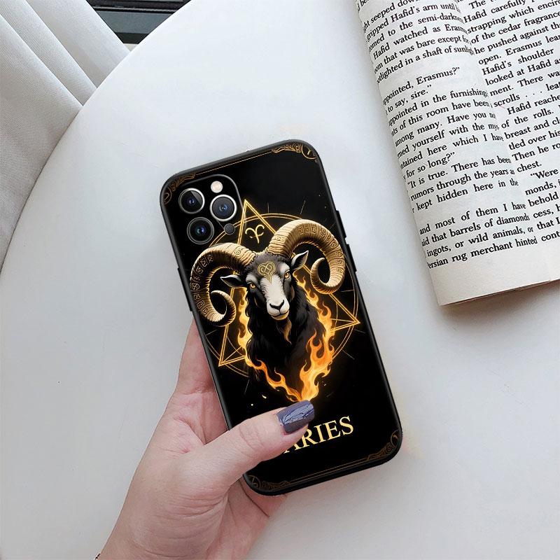 12 Constellation Card Phone Case for Samsung Galaxy Note 10 20 S23 S22 Ultra FE Plus M06 M15 M16 M35 M55