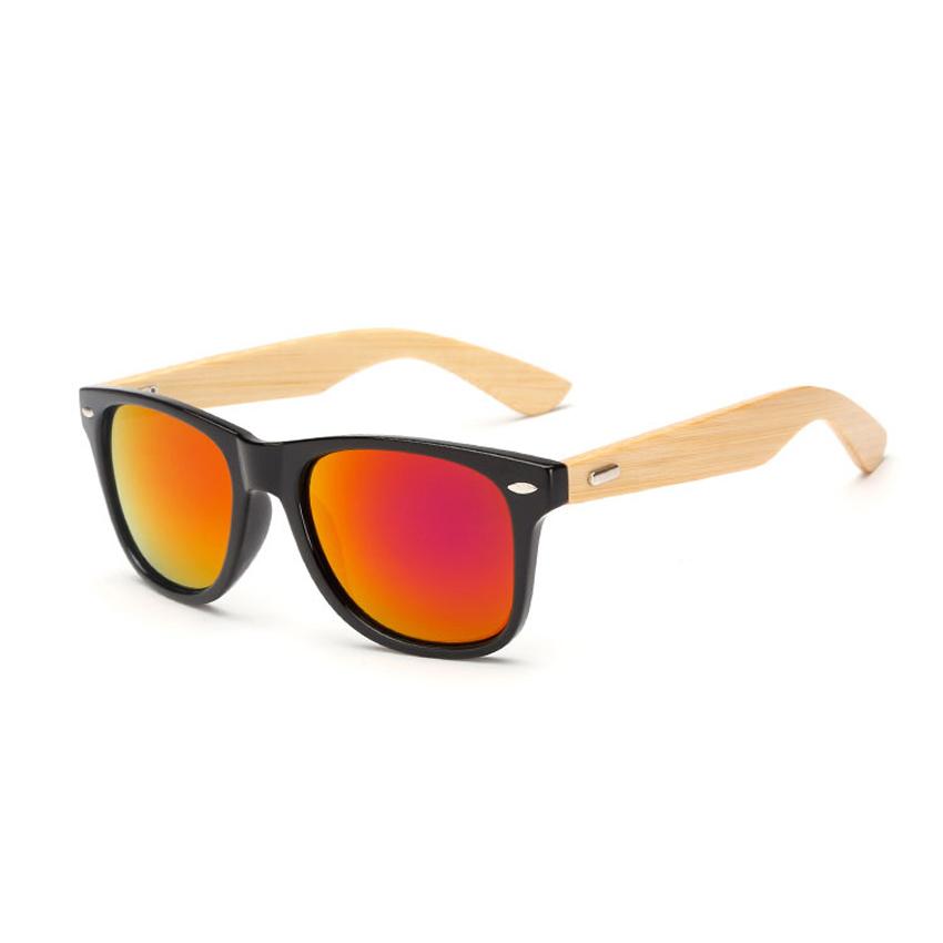 FOENIXSONG Vintage Sunglasses Women Men Bamboo Wood Arm Retro Fashion Sun Glasses Eyewear