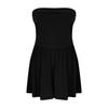 Women's Bubble Skirt Ruffle Hem Pleated Short Skirt High Waist PuffyStreetwear A-Line Flared Skirt