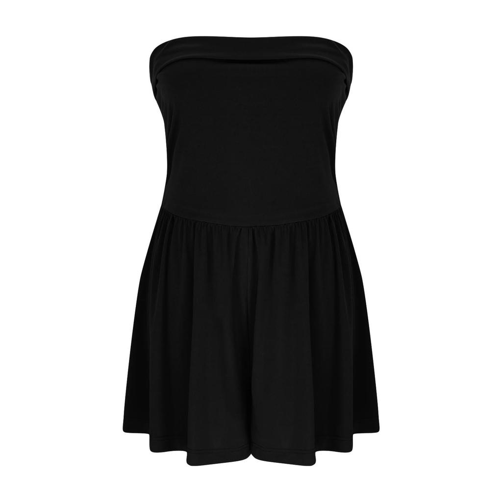 Women's Bubble Skirt Ruffle Hem Pleated Short Skirt High Waist PuffyStreetwear A-Line Flared Skirt