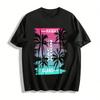 Hawaii Vacation Coconut Tree Print Casual T-Shirt Pure Cotton T-shirt