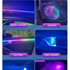 24 In 1 Universal Acrylic Hidden LED Strip Light Symphony Ambient 64 Color RGB Car Interior APP Music Atmosphere Lighting