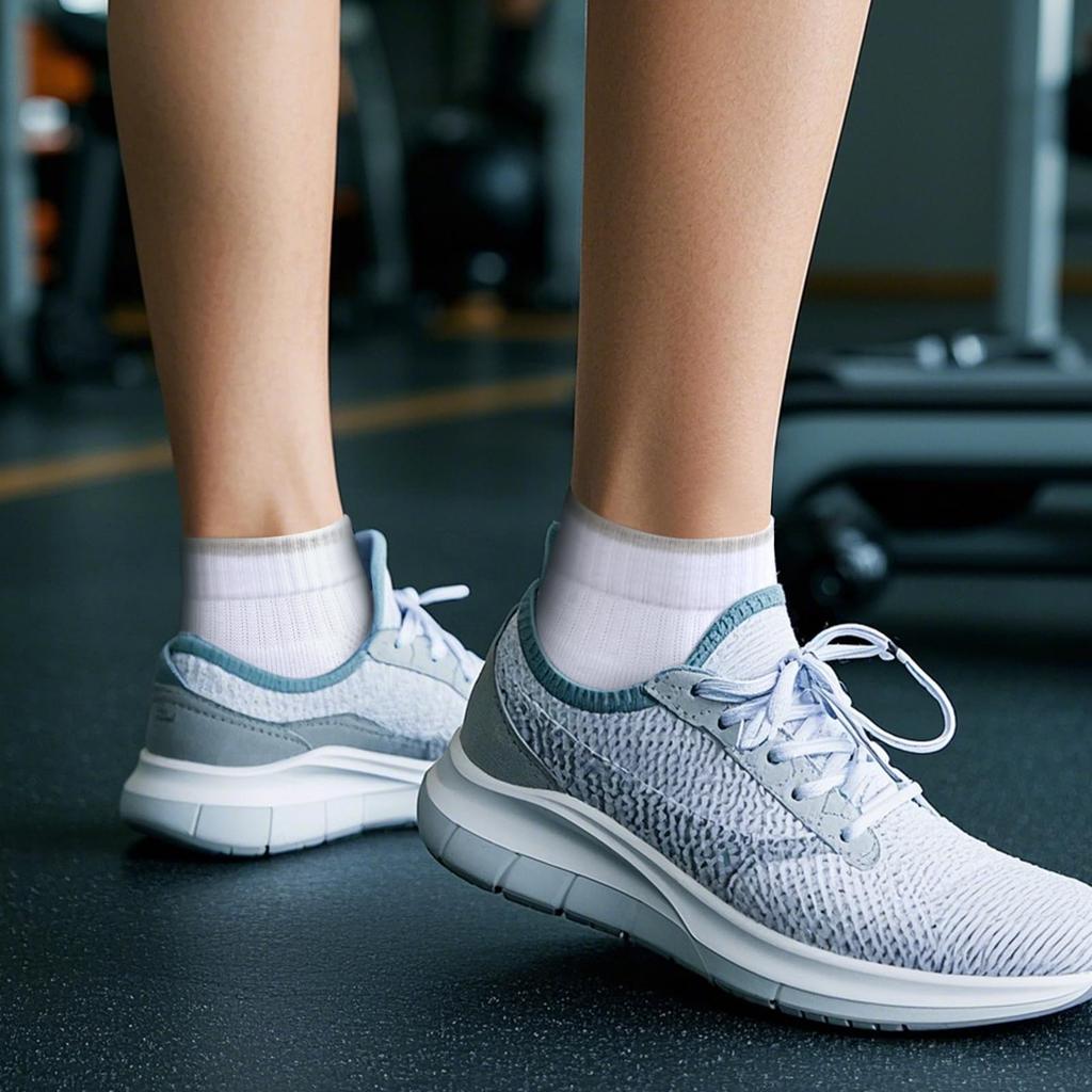 YUEDGE Athletic Cushioned Quarter for Casual Ankle Sizes 5 Pairs Women's Socks, Socks, Sweat-Wicking, Odor-Resistant, Cotton, School, Commuting,