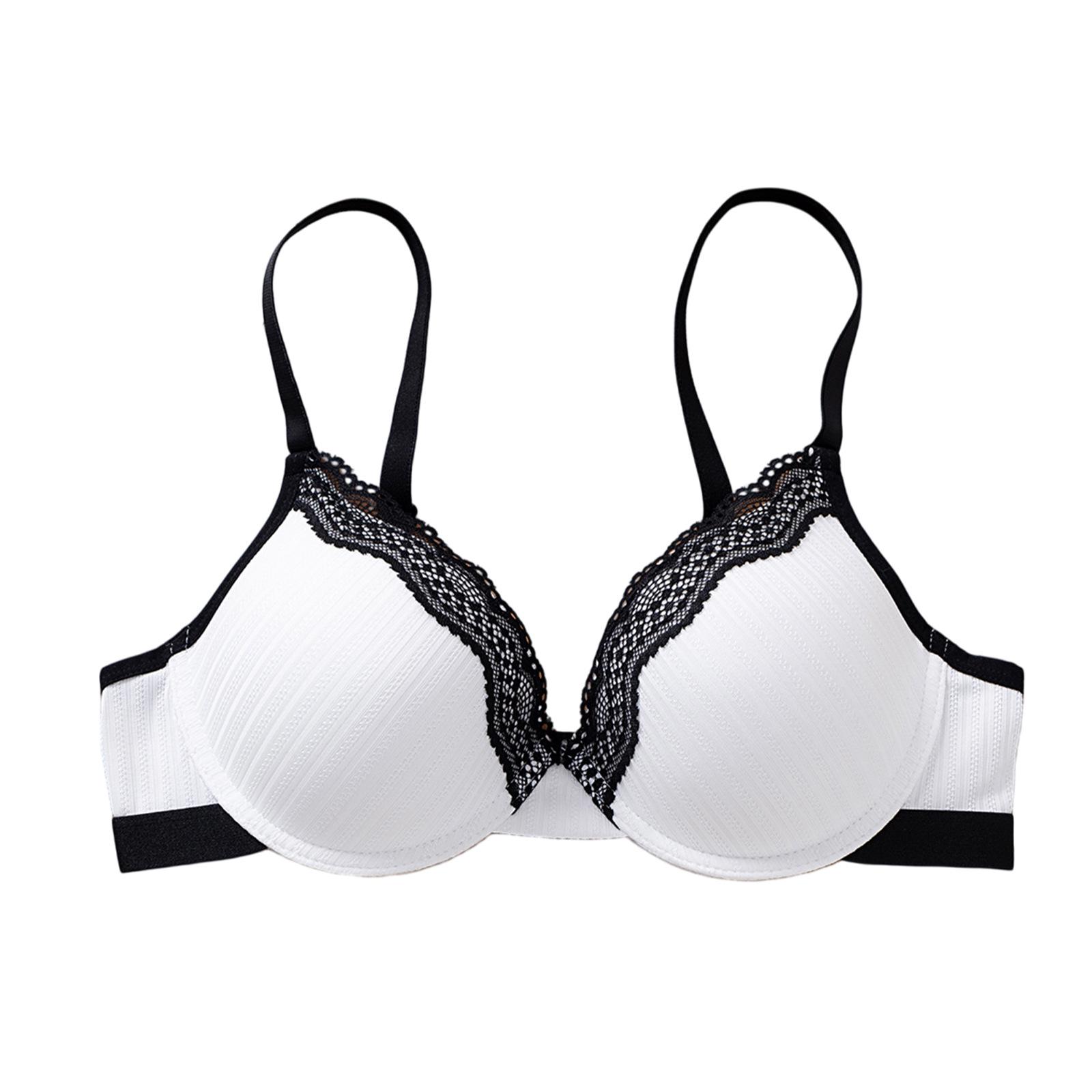 Zeriluna Skin-Friendly Lace Trim Push-Up Bra - Breathable, Comfortable, Fashionable 75B