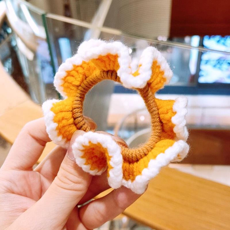 

Корейская вязаная крючком резинка для волос с цветком – Волнистая вязаная резинка для волос, стиль интернет-знаменитости