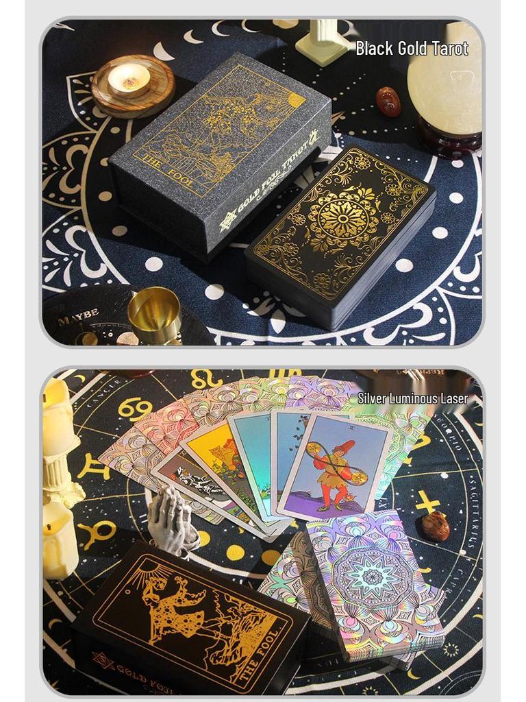 Witekin Gold Foil Tarot Cards: Complete Set for Beginners with Analysis