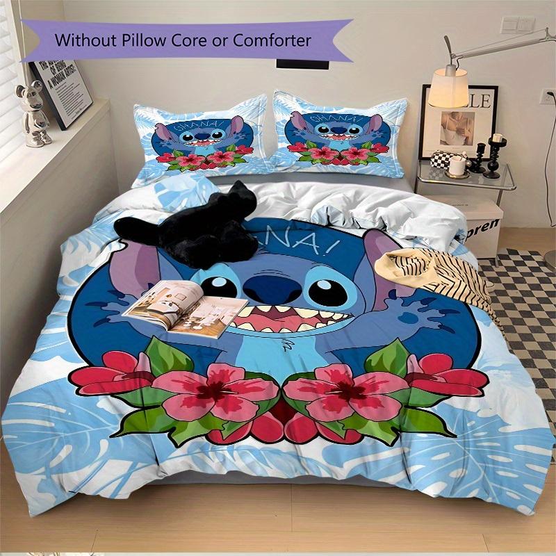 3pcs Ohana Stitch 1 Cover+2 Pillowcases, Pillow Inserts Not Included, Machine Washable, All-Season Use, Teen and Adult Rooms138