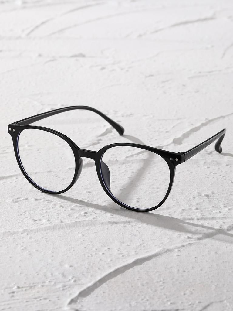 1/4 PC S Fashion Round Plastic Frame Women Classic Clear Glasses For Men Daily Life Take Photo Eyeglasses Clothing Accessories.