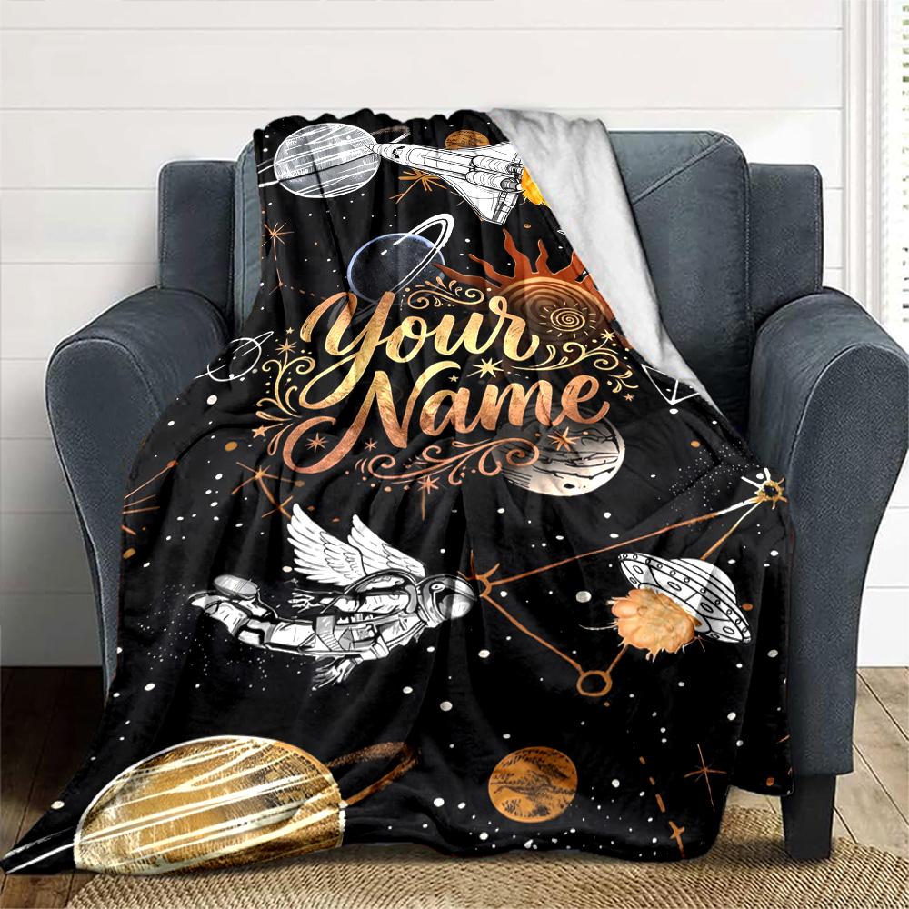 Star Wars Personalized Name Blanket Gift Personalized Blanket Comfortable Versatile for Livingroom Home Decor Couch Sofa Ideal for All Seasons