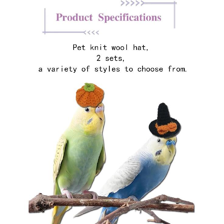 Hamster Hat with Adjustable Strap, Cute Small Animals Hat, Mini Hand Knitted Hats for Small Pets Parrot Bearded Dragon Guinea Pig Bunny (Christmas)