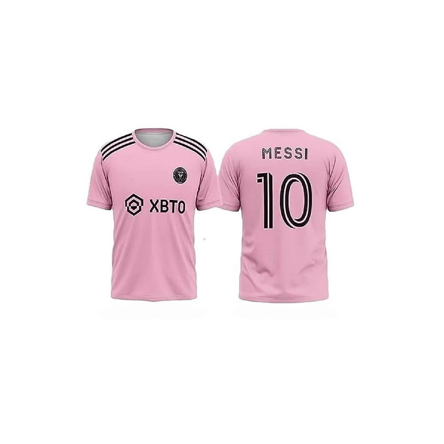 

Розовая футбольная майка для взрослых Inter Miami Messi 2023/2024, новый сезон