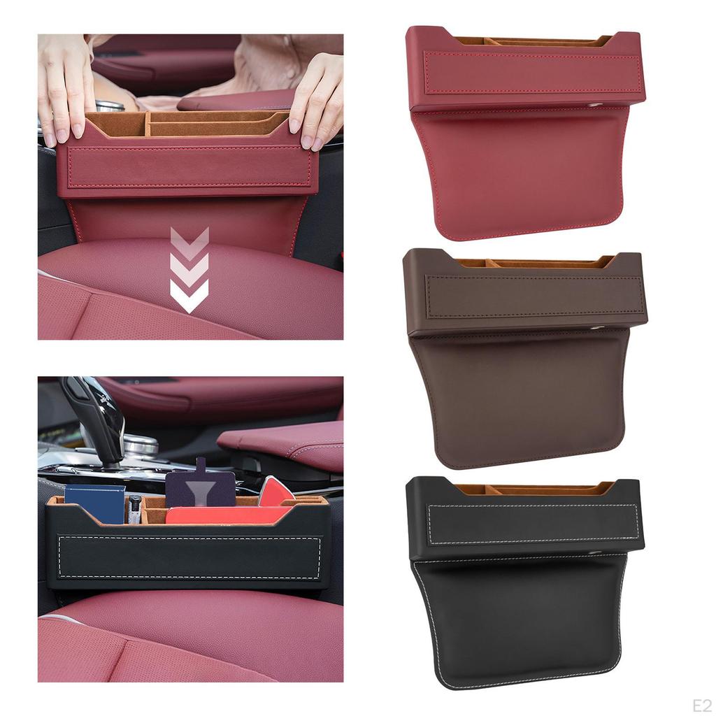 Car Seat Filler Organizer Reserved Charging Hole Auto Console Side Storage Box for Sundries
