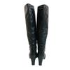 Chanel Botas de cano alto G25325 COCO Marca Bicolore botas de couro couro preto Usado