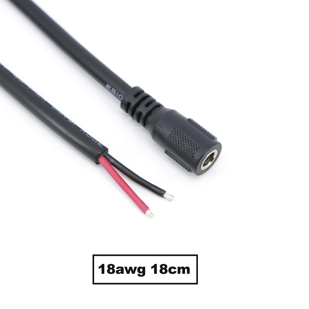 0.2M 0.18M 5.5x2.5MM 2pin DC Male Female 22/20/18/16awg Power Connector Plug Cable Wire Supply Repair Cable 5525 DC5525 Pigtails