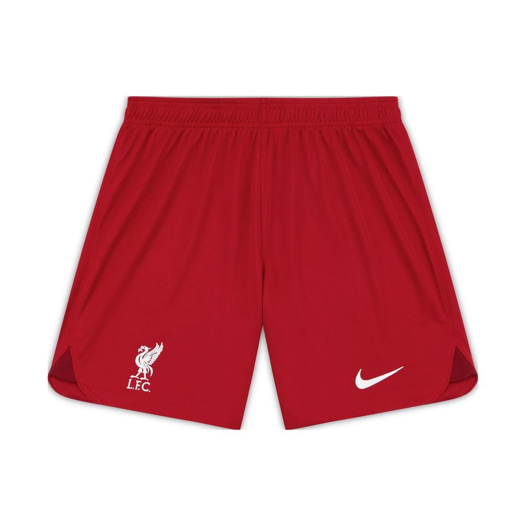 Nike Solid Color Logo Sports Soccer Shorts SW Fan Edition 2022/23 Season Liverpool Home Men Bottoms Deep-Red DJ7745-608