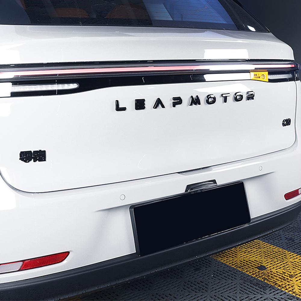 For 2024 2025 Leapmotor C10 Black Warrior Car Emblem Sticker Car Modification Supplies Letter Label Front And Rear Tail Label