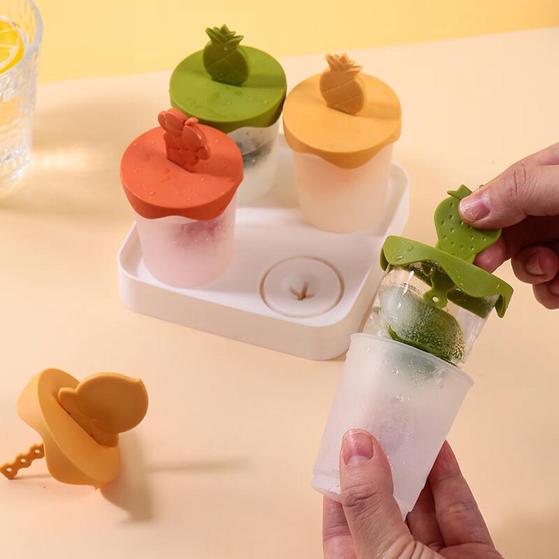 4-Grid Fruit Popsicle Mold