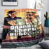 1 ks Flísová deka s potiskem Grand Theft Auto, Vysoce kvalitní, Pro všechna roční období, Domácí dekorace, Teplo a pohodlí, Perfektní jako vánoční dárky