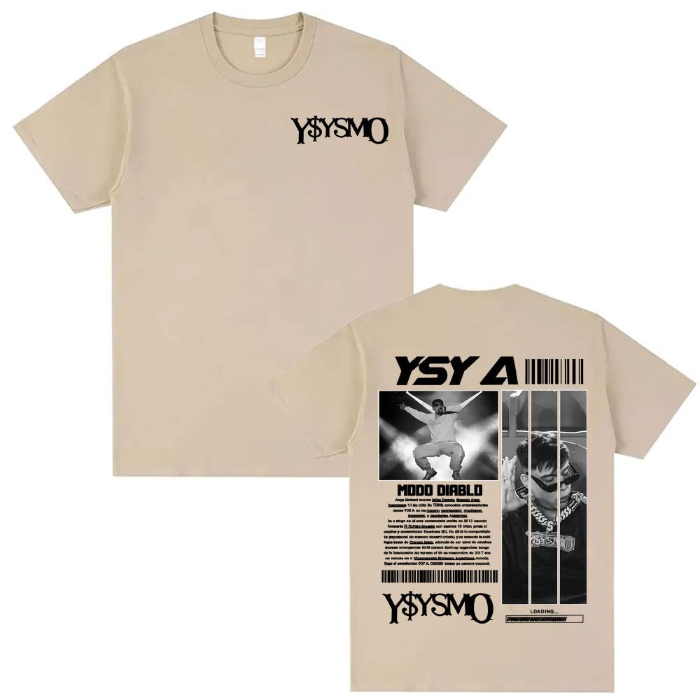 Rapper Ysysmo Ysy A Album Tour 2025 T-shirts for Men Women Fashion Hip Hop Pop Music T Shirt 100% Cotton Loose Oversized T-shirt