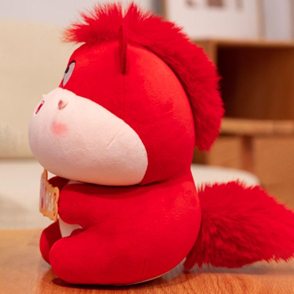 Mane Zodiac Horse Doll PP Cotton Horse Plush Toys Desk Decoration Cartoon Plush Horse Doll  Gift